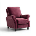 Armchair Linen Upholstery 85x90x100 cm – Burgundy – Classic Design